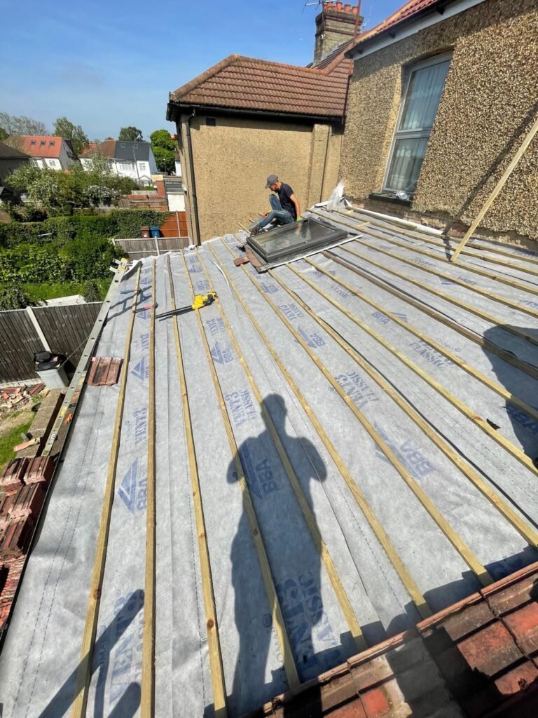 New roof structure fitted on residential property New roof structure fitted on residential property